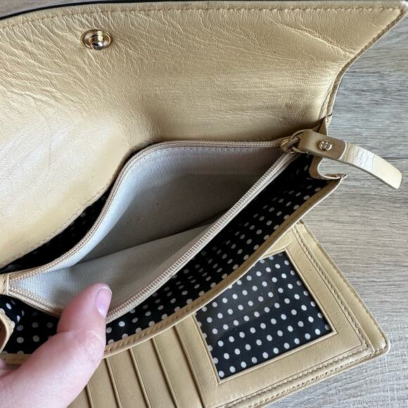 Kate Spade Long Trifold Black Leather Wallet - Picture 4 of 16